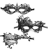 TFTSR Masquerade Masks for Women Couples,Men Mardi Gras Mask,Girls Black Gold Lace Costume,Adult ...