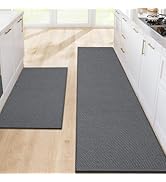 SofterCharm Kitchen Rugs and Mats, Non Slip Washable Set of 2 PCS, Absorbent Kitchen Mats for Flo...