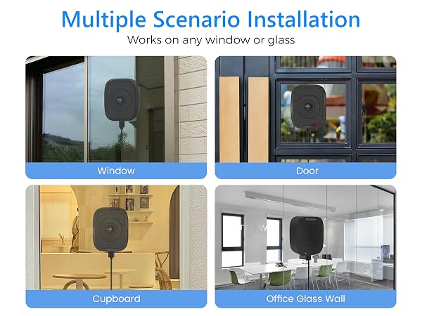 8MP 4K Window Camera Magnetic Mount with 32GB SD Card