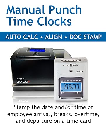 Pyramid Manual Punch Employee Time Clocks