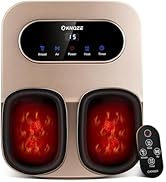 KNQZE Foot Massager with Heat and Remote, Shiatsu Deep Kneading Feet Massager for Plantar Fasciit...