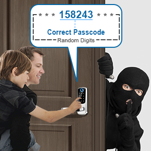 keypad door lock with handle