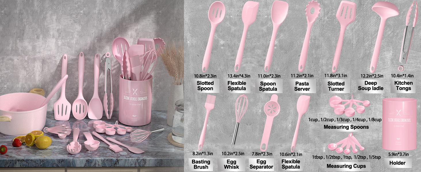 pink utensils 