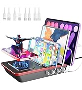 Charging Station for Multiple Devices, 100W 4 Ports Charger Station with 3 Powerful 20W PD USB-C ...