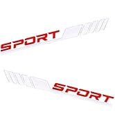 YAWUROU 2 PCS Car Door Side Sport Letter Stickers, Fashion Sports Racing Strip Decal, 22.83" x 5....