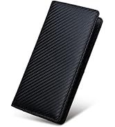 Alldaily Bifold Long Slim Wallets for men, Leather RFID Blocking Credit Card Holder with ID Windo...