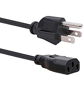 TWTADE Power Cord extension cord 3 Pin 10A 250V UL Listed,Replacement extension Cable For TVs, Mo...