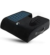 FOMI Extra Thick Firm Coccyx Seat Cushion | Front Slope Added Comfort | Large Memory Foam Pad for...