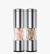FORLIM Manual Salt and Pepper Grinder Set with Dust Cover, Pepper Mill with Adjustable Coarseness...