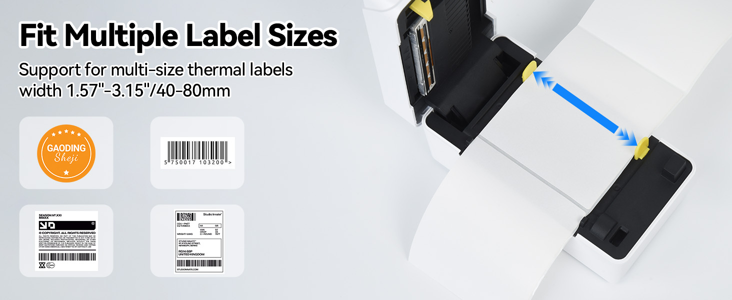 Bluetooth Thermal Shipping Label Printer