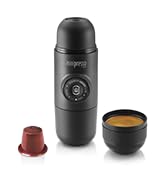 WACACO Minipresso NS, Portable Espresso Machine, Compatible Original NS Capsules, Travel Coffee M...