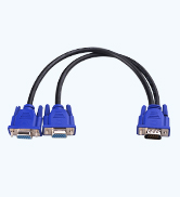 Full HD 1080P VGA Splitter Cable (VGA Y Cable) for Screen Duplication