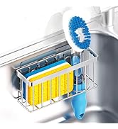 MURLONG Sponge Holder for Kitchen Sink,Sink Caddy Organizer with Suction Cups/Adhesive Strips,Dis...