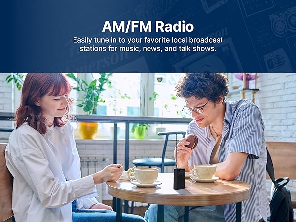 AM Radio FM radio emerson portable handheld pocket radio tuner antenna listen to music sports news