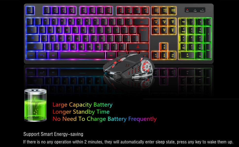 wireless rgb gaming keyboard and mouse