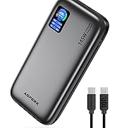 AsperX Power Bank,24,000mAh 145W Laptop Portable Charger,TFT Smart Display, PD 3.1 Fast Charging ...