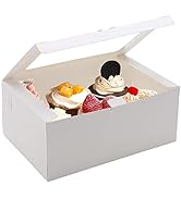 10-Set Cupcake Boxes with Inserts and Window Hold 6 Cupcakes,Cupcake Containers Bakery Cake Box,P...