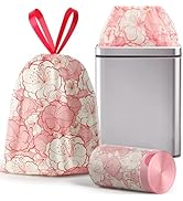 13 Gallon Trash Bags with Chinese Plum Blossom Printed &amp; Drawstring, Tear-Resistant Tall Kitchen ...
