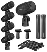 Depusheng 7 Piece Wired Drum mic kit with Kick bass mic, Tom/Snare mic and Cymbals Microphone use...
