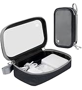 pack all Clear Electronic Organizer, TPU Cable Organizer Bag, Compact Cord Travel Organizer for C...