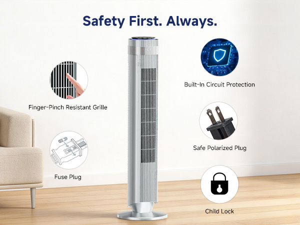 Tower Fan for Bedroom