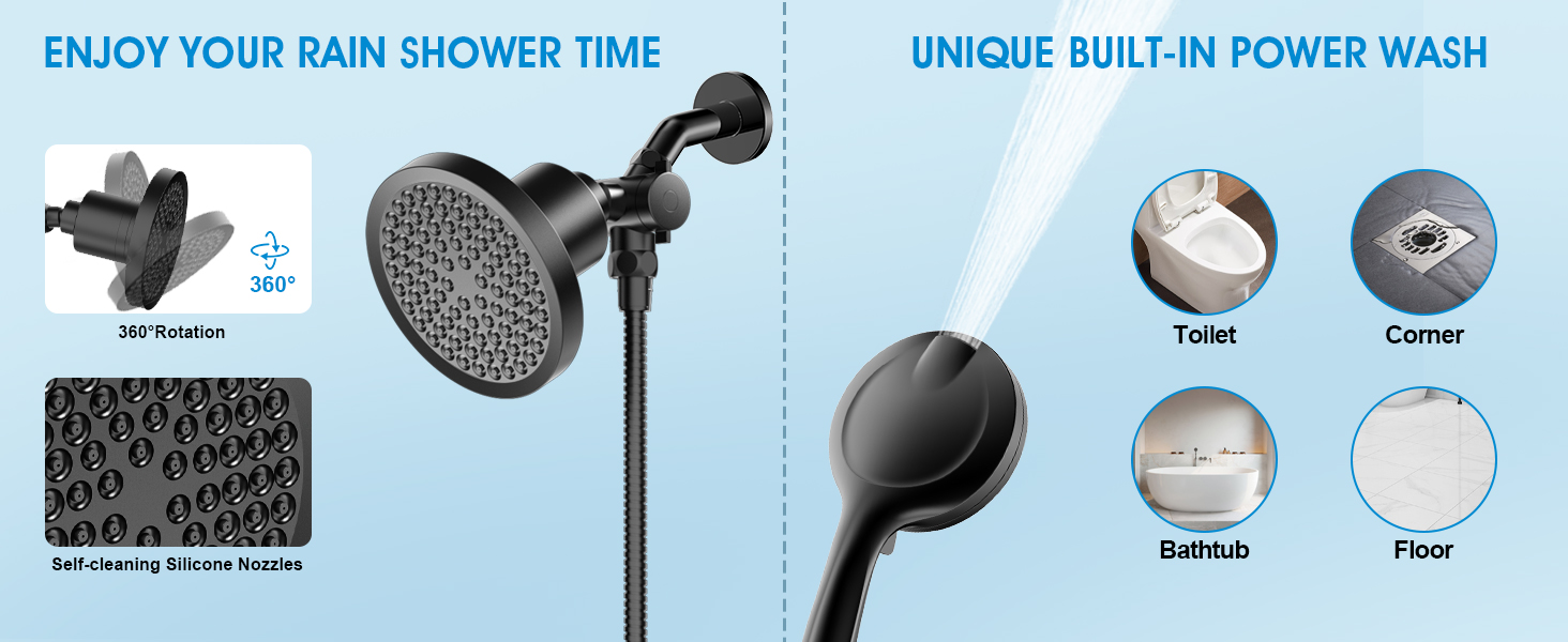 filtered shower heads with handheld spray combo