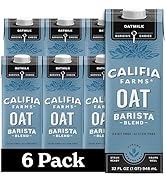Califia Farms - Oat Barista Blend Oat Milk, 32 Oz (Pack of 6), Shelf Stable, Dairy Free, Plant Ba...