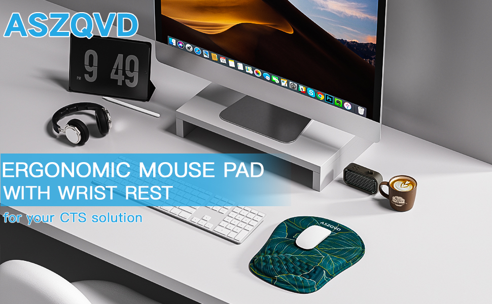 ergonomic keyboard mouse pad with wrist rest