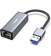 BENFEI USB to Ethernet Adapter, USB 3.0 to 10/100/1000 Gigabit Ethernet LAN Network Adapter Compa...