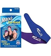 Mack’s Swimming Headband – Best Swimmer’s Headband – Doctor Recommended to Keep Water Out and Hol...
