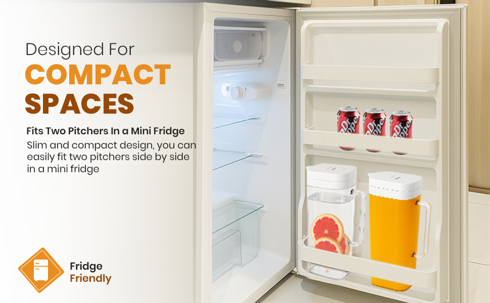 Water jug for fridge door