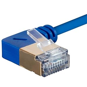 Cat6A 90 Degree 36AWG S/STP Ethernet Network Cable