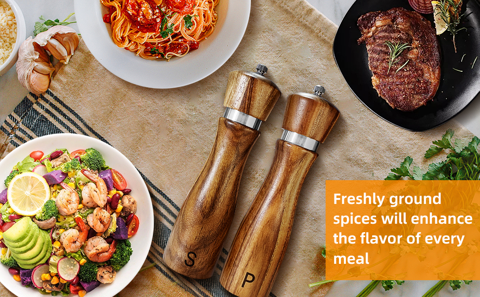 wooden pepper grinder