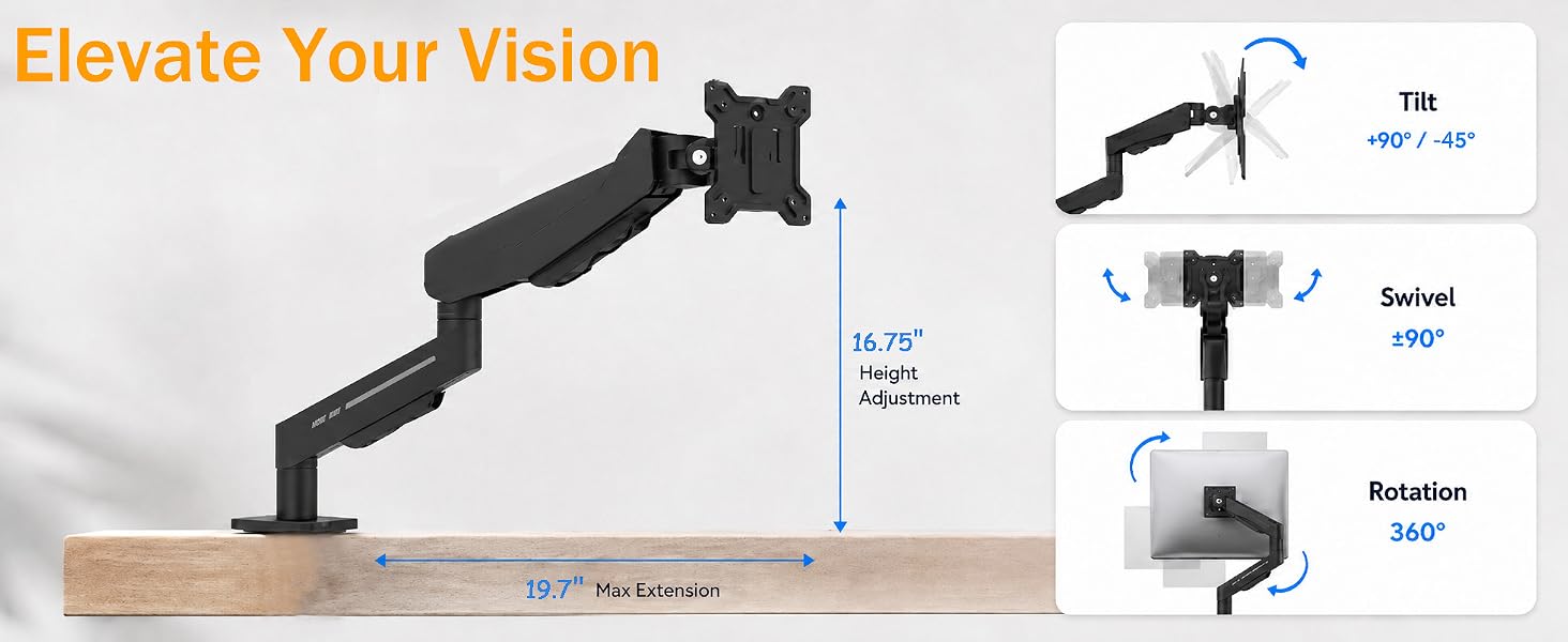 single monitor arm desk mount
