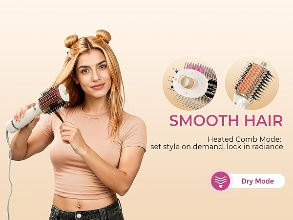 Blow Dryer Brush with Heated Comb