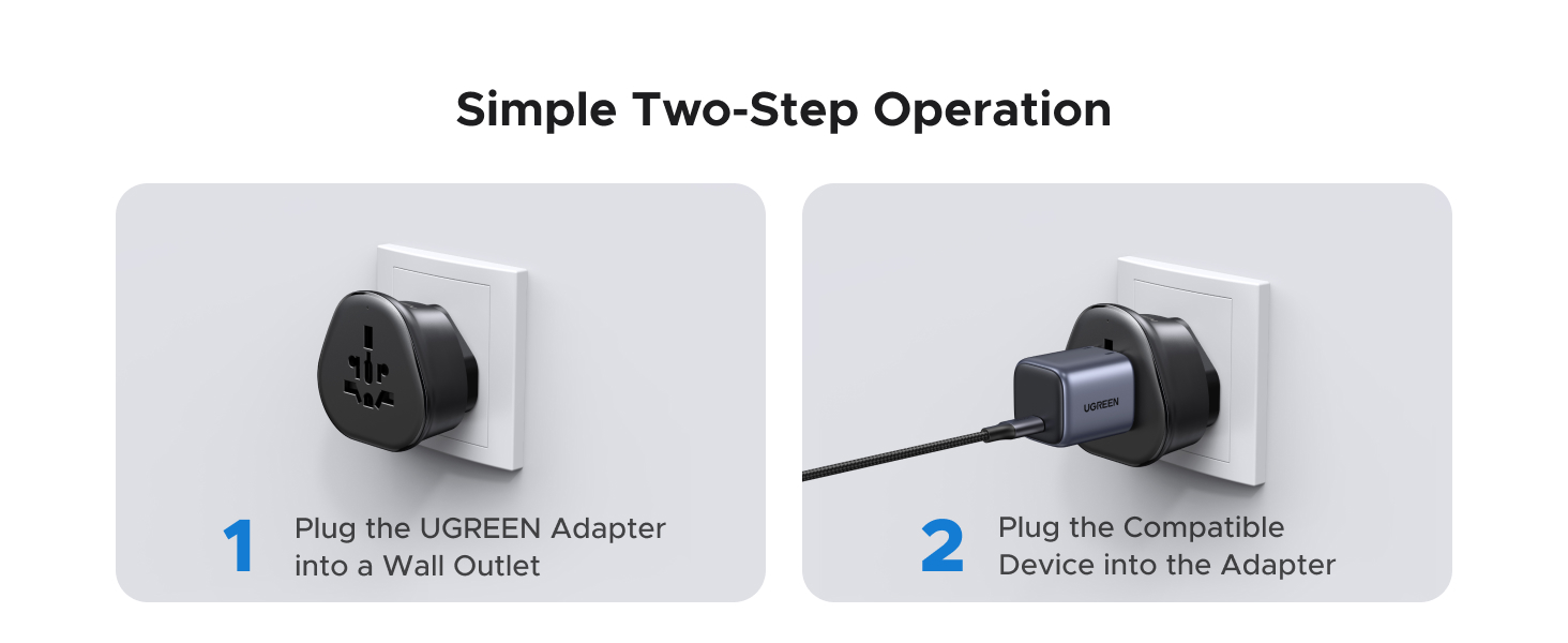 UGREEN UK plug Travel adapter