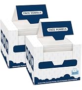GLIMGLINT Face Towels, 100 Count (2 Box) Disposable Face Towelettes, Biodegradable Makeup Remover...