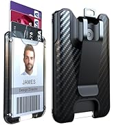 LIUGX Badge Holder, ID Card Holder with Metal Clip - Durable Polycarbonate (Holds 1 to 4 Cards), ...