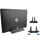 Vertical Laptop Stand for Desk [Adjustable] Sturdy Aluminum Dock Fits All Laptops (up to 20.3 inc...
