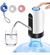 EASYSPEED Water Dispenser for 5 Gallon Bottle Portable Electric Water Pump with 2 Adapters USB-C ...