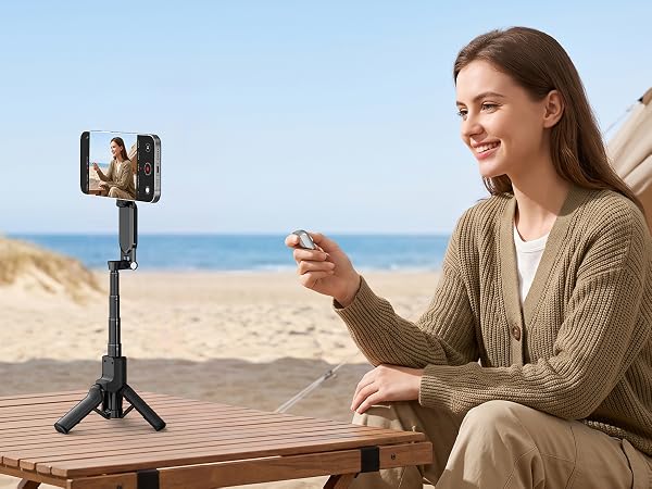 Magnetic Phone Selfie Stick Tripod with Wireless Remote