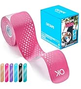 OK TAPE Synthetic Kinesiology Tape Precut Strips, Waterproof Kinesiology Athletic Tape for Joint ...