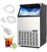 ARLIME Commercial Ice Maker, 110 Pounds in 24 Hours, Commercial Ice Cube Machine with Scoop and C...