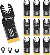 Trivd Frol 10PCS Titanium Multitool Blades, Oscillating Saw Blades Metal Cutting for Nails Wood P...