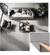 Matace Non-Adhesive Removable Square Carpet Tile with Padding, 20x20 inches [8 Pieces] Berber Sty...