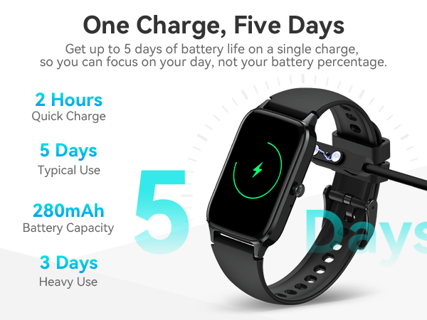one charge,five days