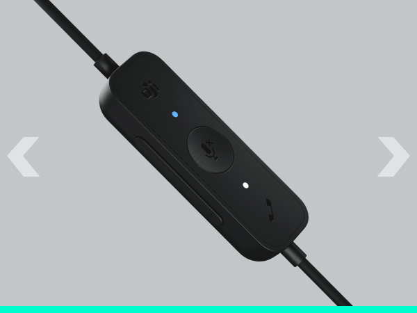 Logitech H570e USB Headset with Noise-Canceling Mics and Inline Controls