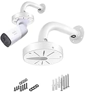 Collection of white plastic mounting brackets, connectors, and hardware components shown from various angles with installation configurations.