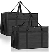 PEASUG 2PCS Insulated Bags for Food Delivery, XXXL Pizza Delivery Bags, Large Capacity Cooler Bag...