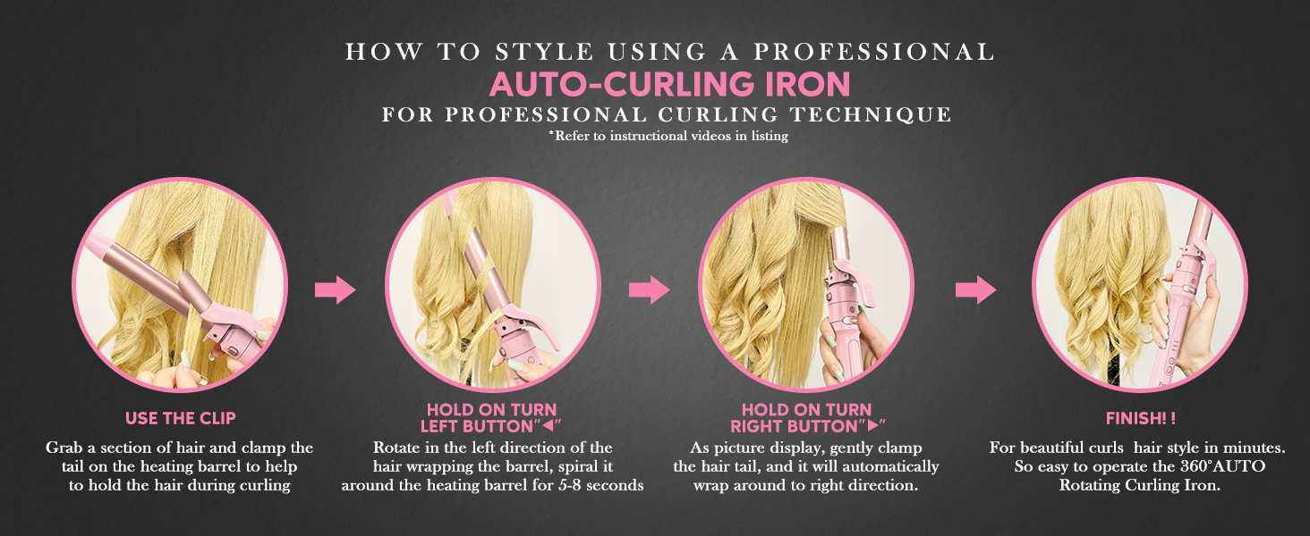 auto rotating curling iron brush